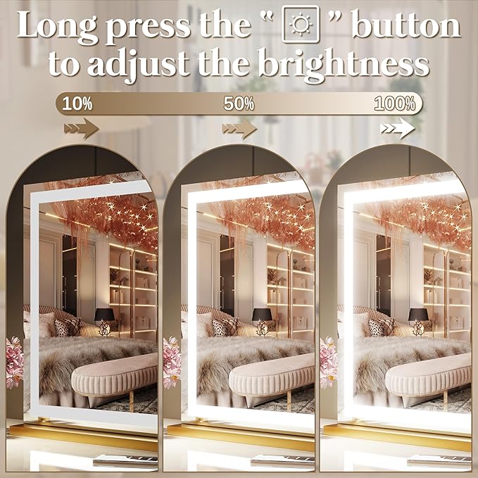 FENNIO Vanity Mirror with Lights 32"x22", Lighted Makeup Mirror, Large Vanity - Image 3