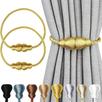 Nieffeiy Magnetic Curtain Tiebacks Outdoor Curtain Tie Backs Rope Decorative by CurtianTiebacks