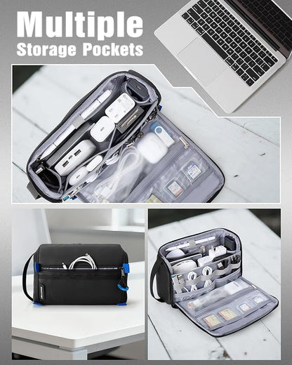 Electronics Organizer Travel Case, Water Resistant Tech Bag Charger Pouch - Image 2