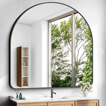 Arched Bathroom Mirror, Wall Mounted Mirror, Living Room, Hanging or Leaning by GLASHOM