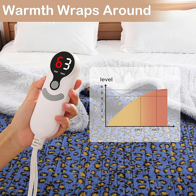 Electric Heated Blanket Throw Size 50"×60" - Image 3