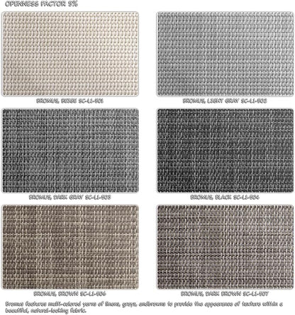 HILADUO Customized Solar Screen Roller Shade Blinds - Image 2