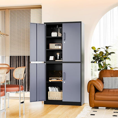 71” Metal Storage Cabinet-Lockable File Garage Tool Cabinets - Image 5