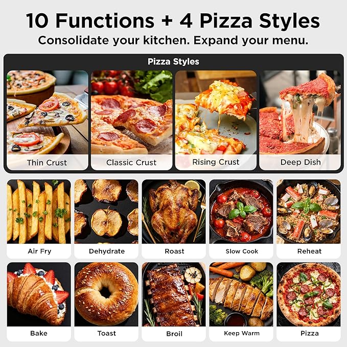 Midea Flexify Pro 10+4 Toaster Oven Air Fryer Combo, Graphene Juicy-Lock Cooking - Image 4