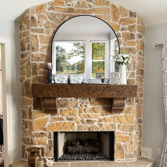 CIRCUMI Arched Wall Mirror, Metal Frame, Large Size - Image 4