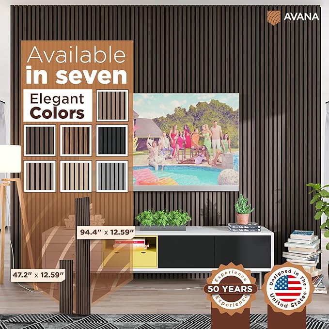 Avana Acoustic Wood Wall Panels – 47.2 x 12.6 Inch Dark Walnut Oak Acoustic - Image 7