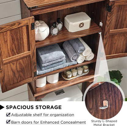accohoho 67" tall farmhouse over the toilet storage, side view