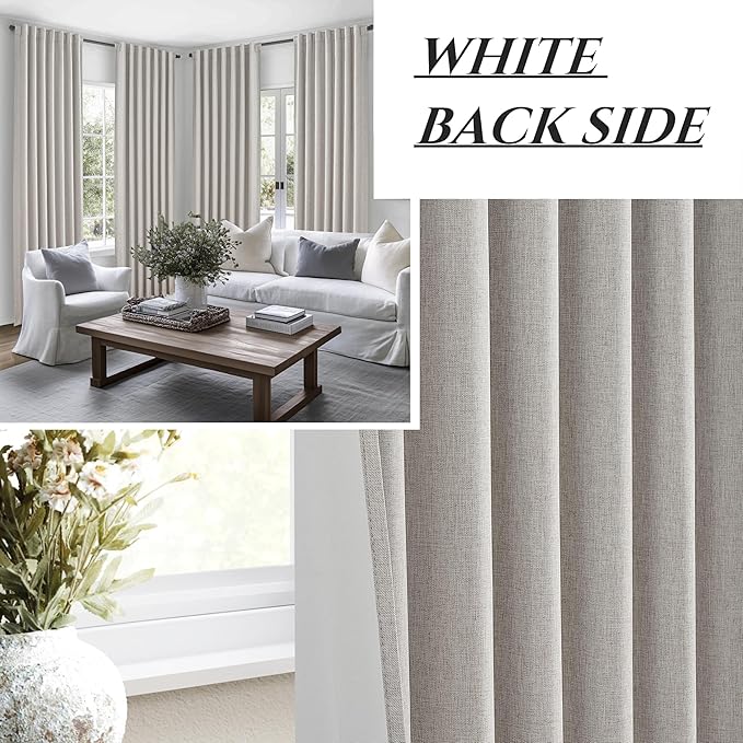 Light Brown Linen Floor to Ceiling Curtains - Image 6