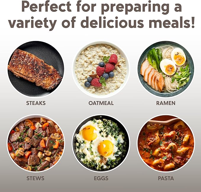 COOK WITH COLOR Electric Hot Pot, 1.6L Mini Cooker, 700W Power, Non-Stick - Image 6