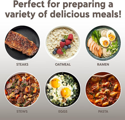 COOK WITH COLOR Electric Hot Pot, 1.6L Mini Cooker, 700W Power, Non-Stick - Image 6