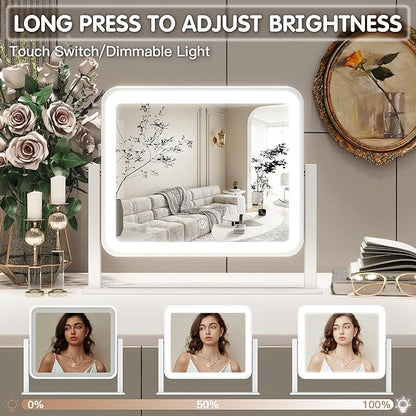 FENNIO Vanity Mirror with Lights 14"×12" Makeup Mirror with Lights, Lighted - Image 3