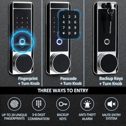 Deluxe Biometric Safe with Fireproof Waterproof Bag, 2.25 Cubic Feet Safe Box - Image 6
