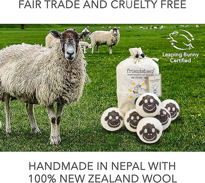 Friendsheep Wool Dryer Balls, Organic Reusable Fabric Softener Alternative - Image 5