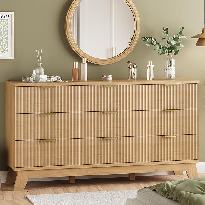 Fluted Dresser for Bedroom by Xixini