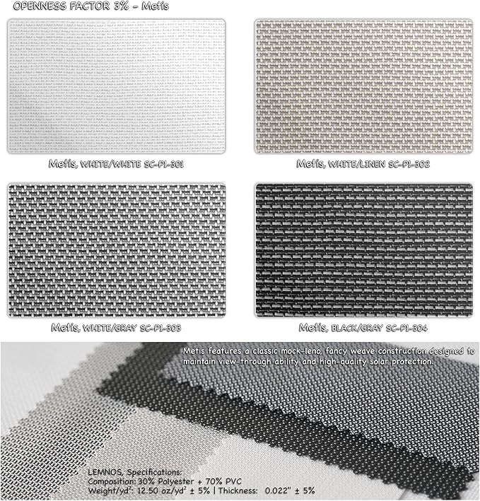 HILADUO Customized Solar Screen Roller Shade Blinds - Image 5