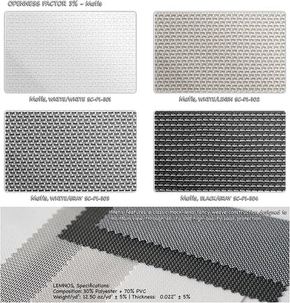 HILADUO Customized Solar Screen Roller Shade Blinds - Image 5
