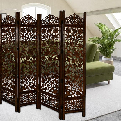 Lightnpro 4 Panel Wooden Room Divider 72 x 72 Inch - Image 7