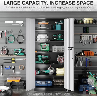 SISESOL Wide & Deep Metal Storage Cabinet - Image 10