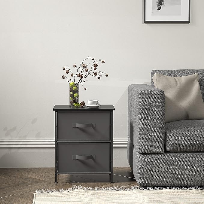 SIMPLE HOUSEWARE 2 Tier Night Stands Dresser - Image 5