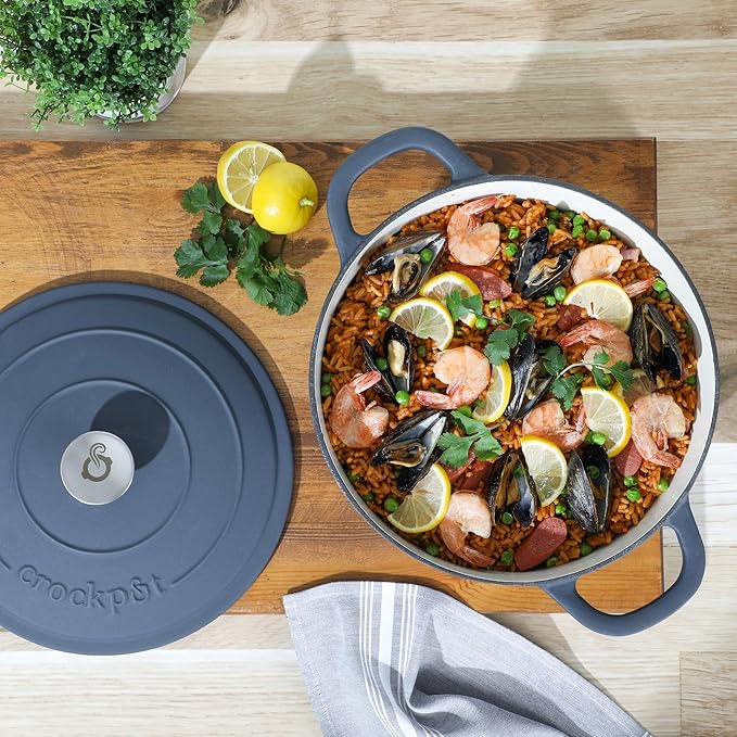 Crock-Pot Artisan 7-Quart Round European Enameled Cast Iron Dutch Oven – Matte - Image 3