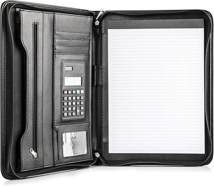 Cossini Black Superior Vegan Leather Business Portfolio by Cossini