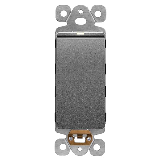 LIDER Minimalist Design Matte Finish Lighted Decorator Switch, Frameless Paddle by LIDER