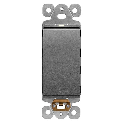 LIDER Minimalist Design Matte Finish Lighted Decorator Switch, Frameless Paddle by LIDER