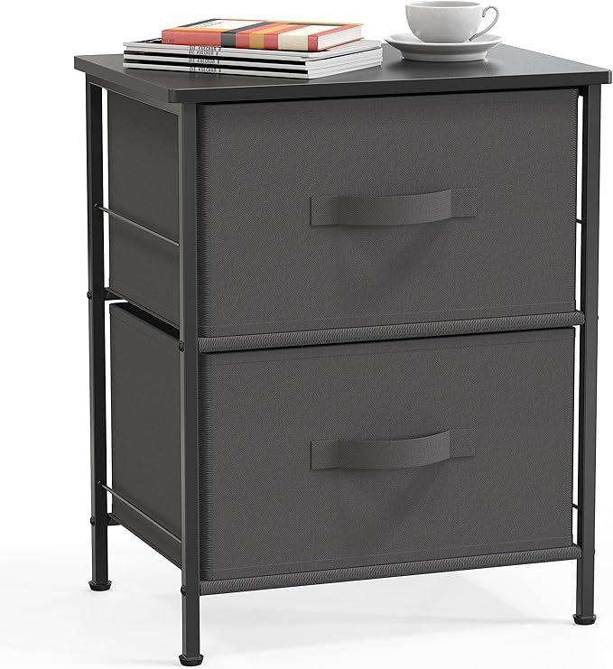 SIMPLE HOUSEWARE 2 Tier Night Stands Dresser by SimpleHouseware