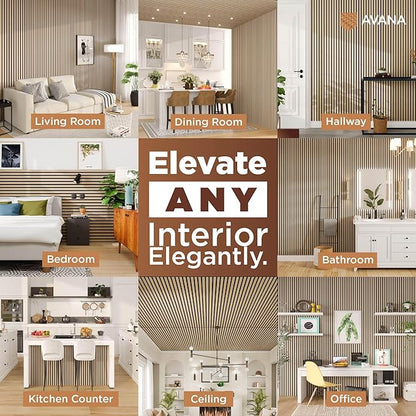 Avana Acoustic Wood Wall Panels – 94.4 x 12.6 Inch White Oak Acoustic Panels 2 - Image 3