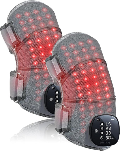 FORTHiQ RED+ Knee Brace with Heat and Red Light Therapy, Knee Massager with 5 by FORTHiQ