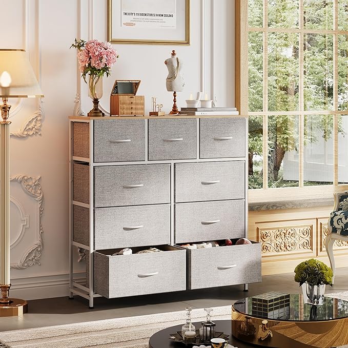 WLIVE 9-Drawer Dresser, Fabric Storage Tower - Image 4