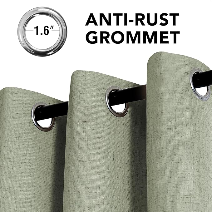 H.VERSAILTEX Linen Curtains 100% Blackout Curtains - Image 3