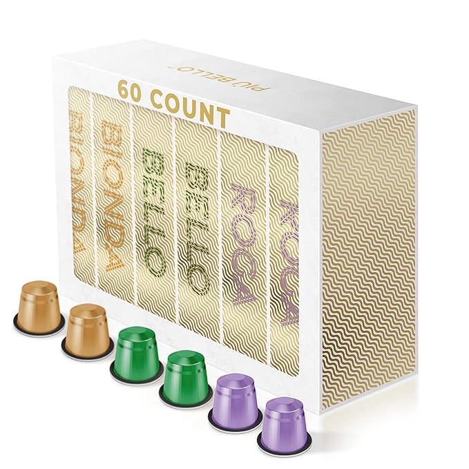Piu Bello Espresso Coffee Pods for Nespresso Original Machines – Variety Pack – by PIUBELLO