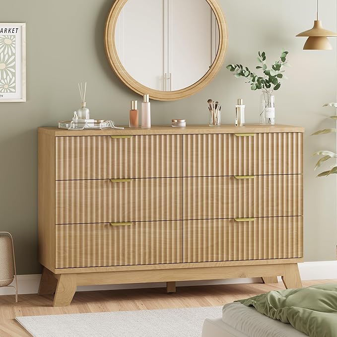 Fluted Dresser for Bedroom by Xixini