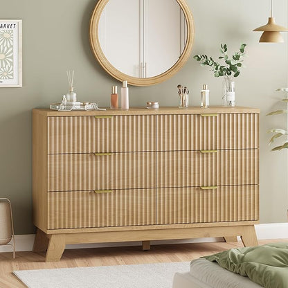 Fluted Dresser for Bedroom by Xixini