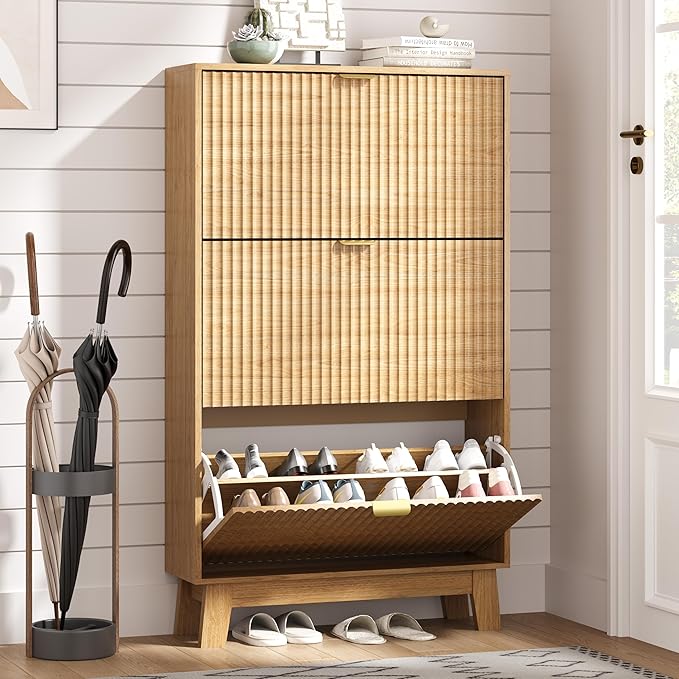 Shoe Cabinet Storage for Entryway by HUANLEGO