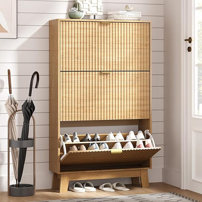 Shoe Cabinet Storage for Entryway by HUANLEGO