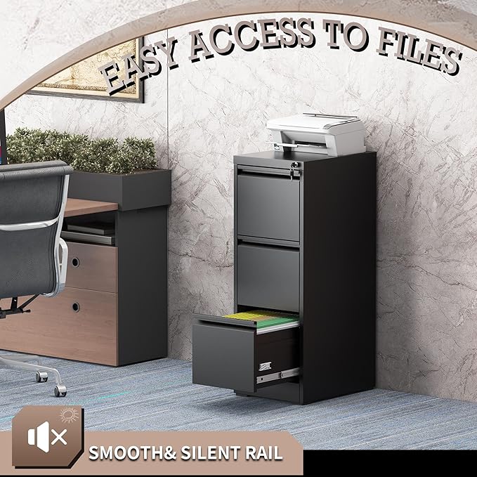 3 Drawer Vertical File Cabinet - Image 6