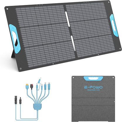 110W Portable Solar Panel for Power Station, 23.5% High Efficiency ETFE by E-POWO