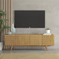 NTC Sapa Mid-Century Modern Solid Wood TV Stand 4-Door Media Console by NTC