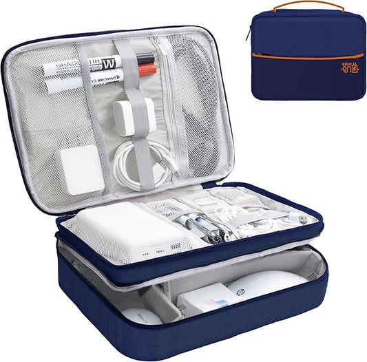 Electronics Organizer, Travel Cord Organizer Pouch, Portable Cable Organizer by Miavers