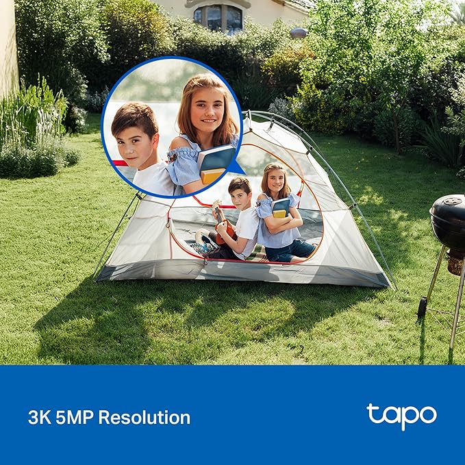 Tapo 3K 5MP Pan/Tilt Indoor/Outdoor Security Camera, Free Person/Vehicle/Baby - Image 4