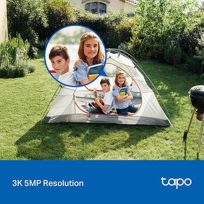 Tapo 3K 5MP Pan/Tilt Indoor/Outdoor Security Camera, Free Person/Vehicle/Baby - Image 4