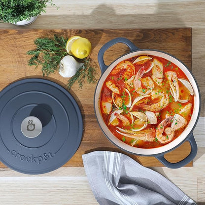 Crock-Pot Artisan 5-Quart Round European Enameled Cast Iron Dutch Oven - Image 3