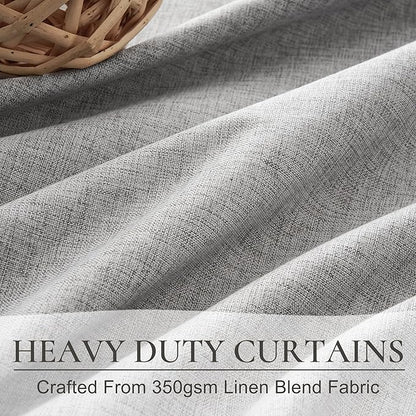 Gray 108 Inch Extra Long Blackout Curtains - Image 4