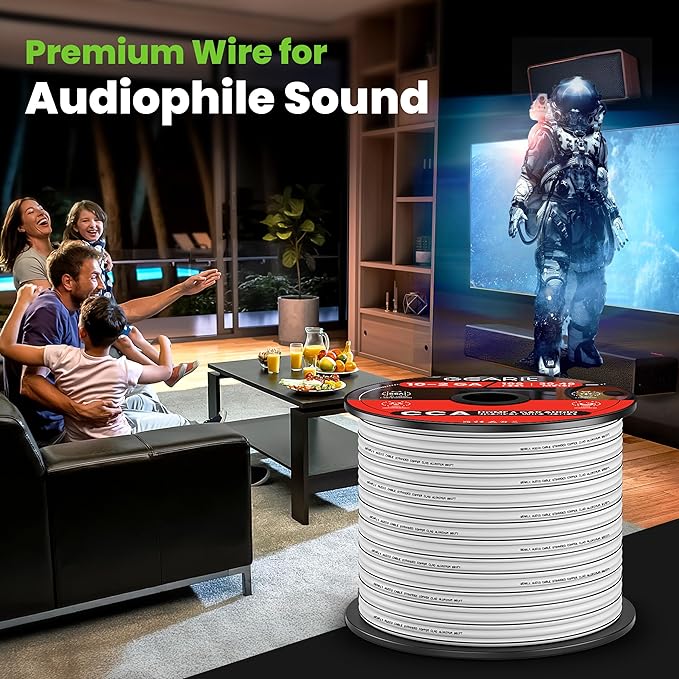 16AWG Speaker Wire, GearIT Pro Series 16 Gauge Speaker Wire Cable Great Use - Image 2