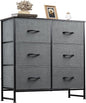 WLIVE Fabric Dresser for Bedroom, 6 Drawer Double Dresser, Storage Tower by WLIVE