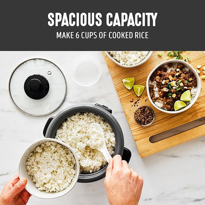 GreenLife Rice Cooker with Removable PFAS-Free Ceramic Nonstick Pot, 3-Cups - Image 5