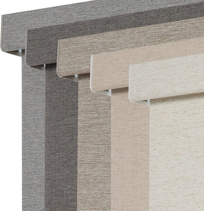Persilux Blackout Roller Shades for Window Blinds,Cordless,Linen Fabric,Thermal Insulated Fabric UV Protection Shades for Home,Office,Bedroom,Door,Blackout-Cream,34 1/2" W X 64" H