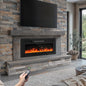 DWVO 36 Inches Electric Fireplace, Recessed or Wall Mounted, Fireplace Heater by DWVO